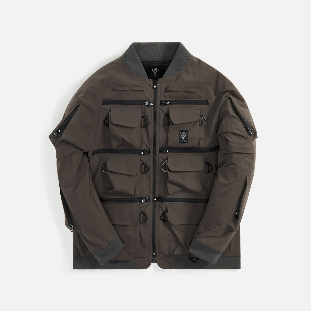 South2 West8 Multi-Pocket Zipped 2 Way Jacket - Charcoal