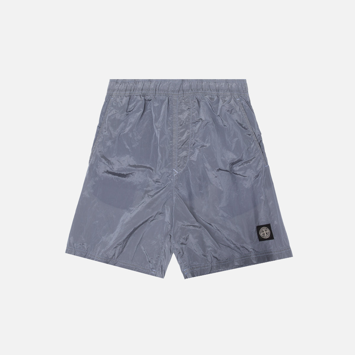 Stone Island Nylon Metal Mid Length Garment Dyed Logo Swim Shorts - Lavender