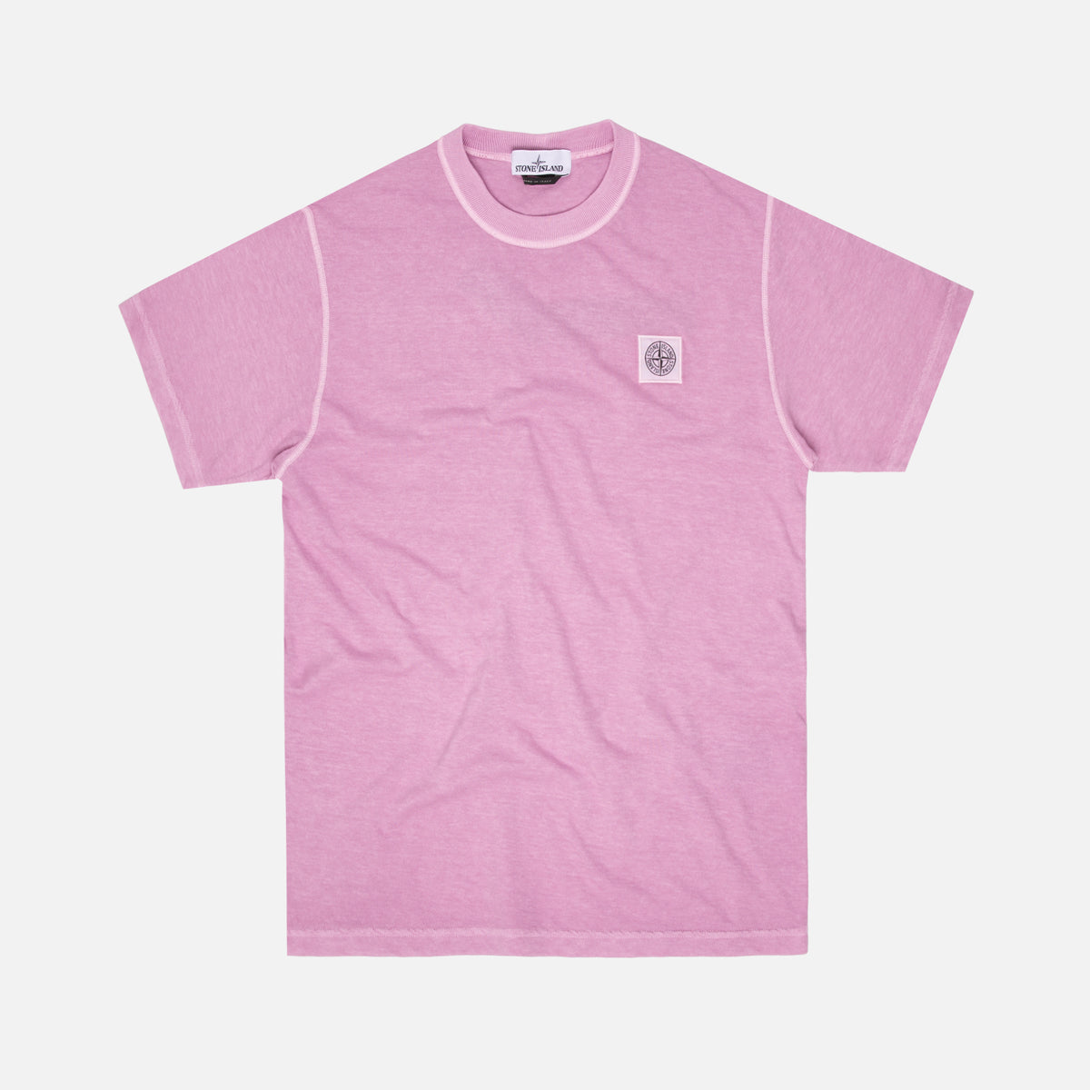 Stone Island Garment Dyed Tee - Rose Quartz