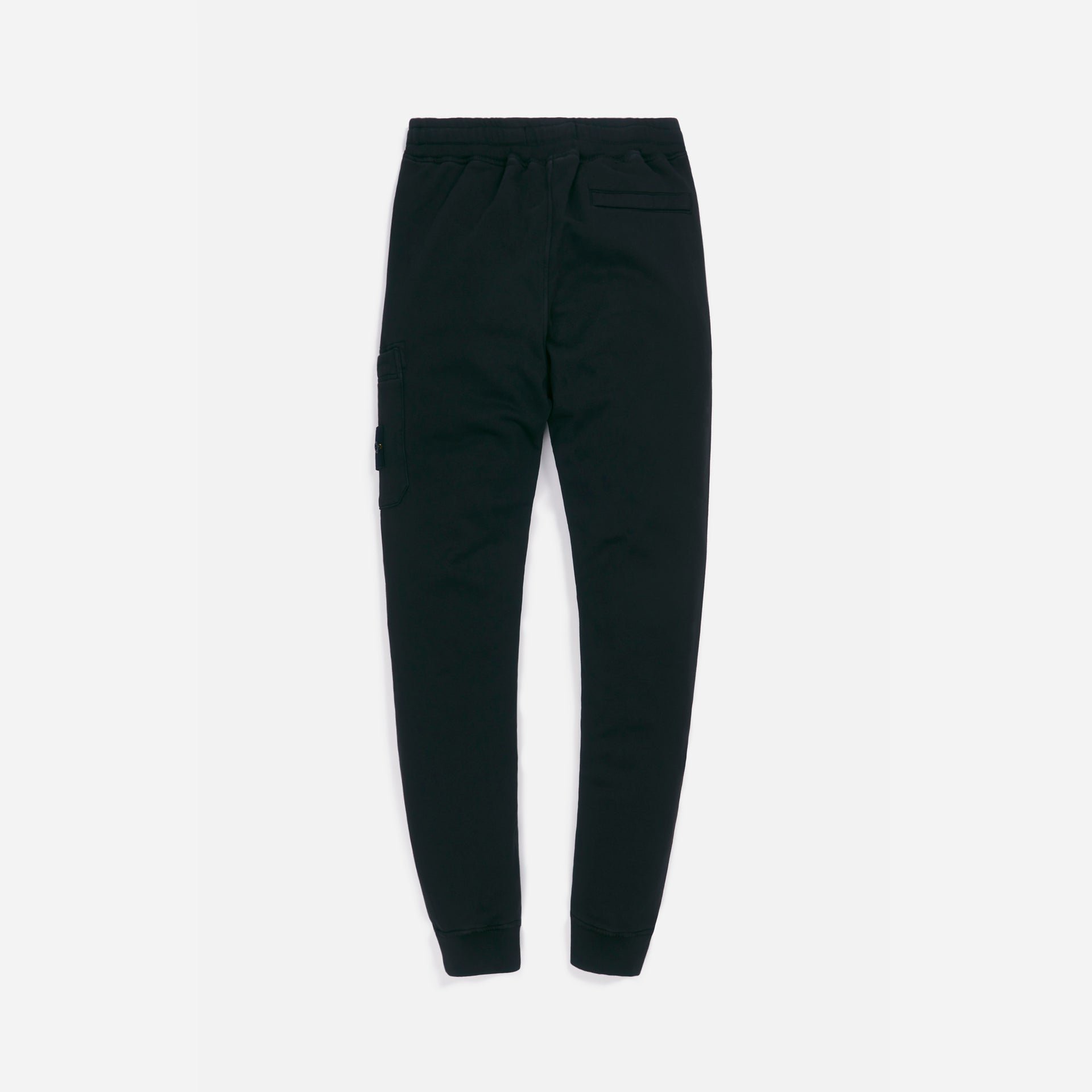 Stone Island Cotton Fleece Garment Dyed Cargo Pants - Black