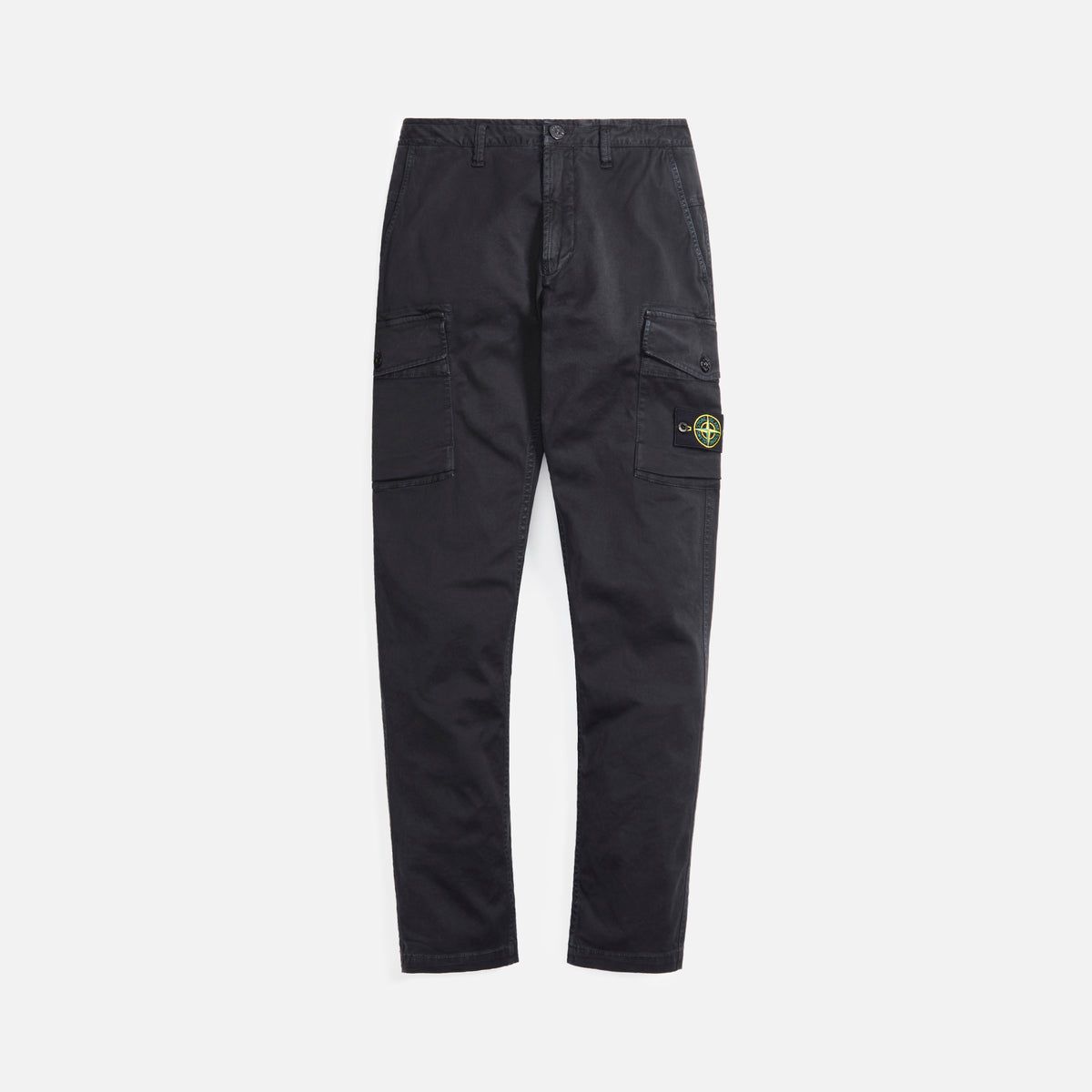 Stone Island Stretch Broken Twill Cotton Garment Dyed Old Effect - Black