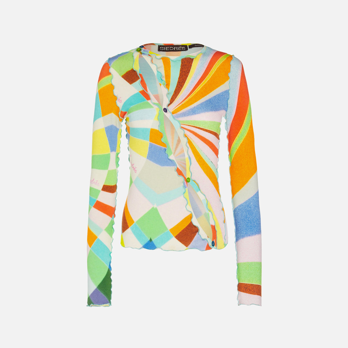 Siedrés Maddie Asymmetric Knit Shirt - Kaleidoscope