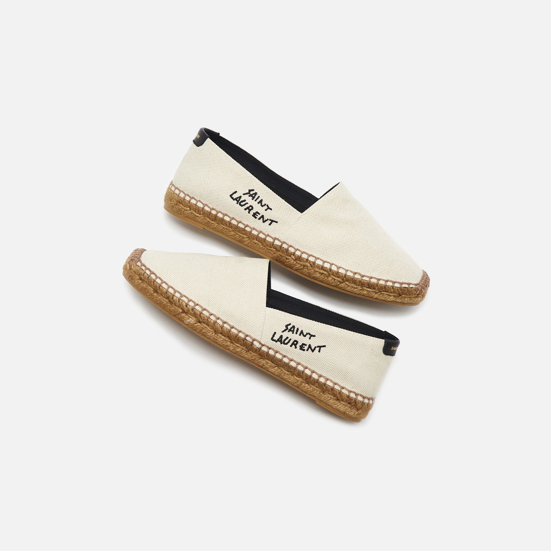 Saint Laurent WMNS Espadrille Embroidery - Ecru / Noir