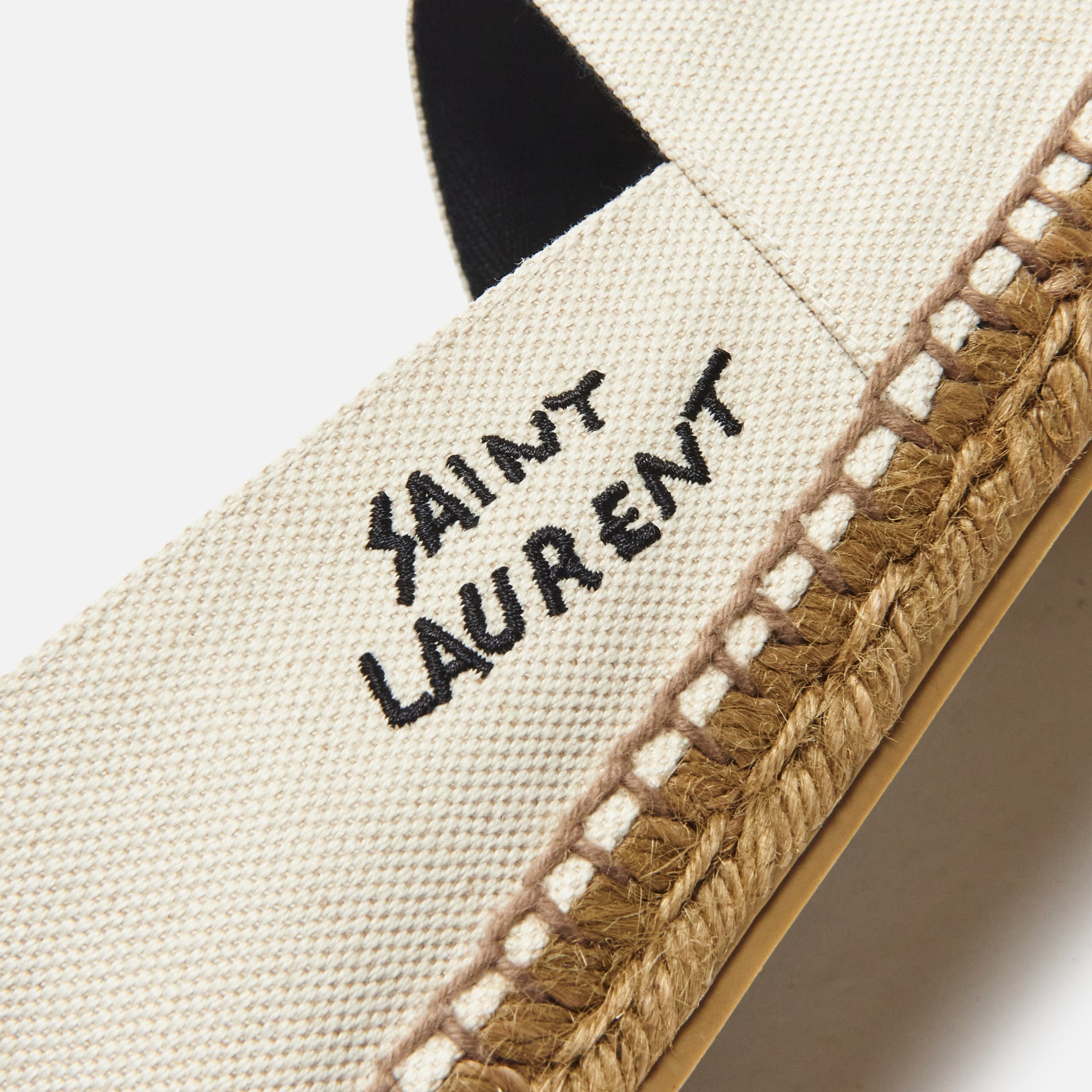 Saint Laurent WMNS Espadrille Embroidery - Ecru / Noir