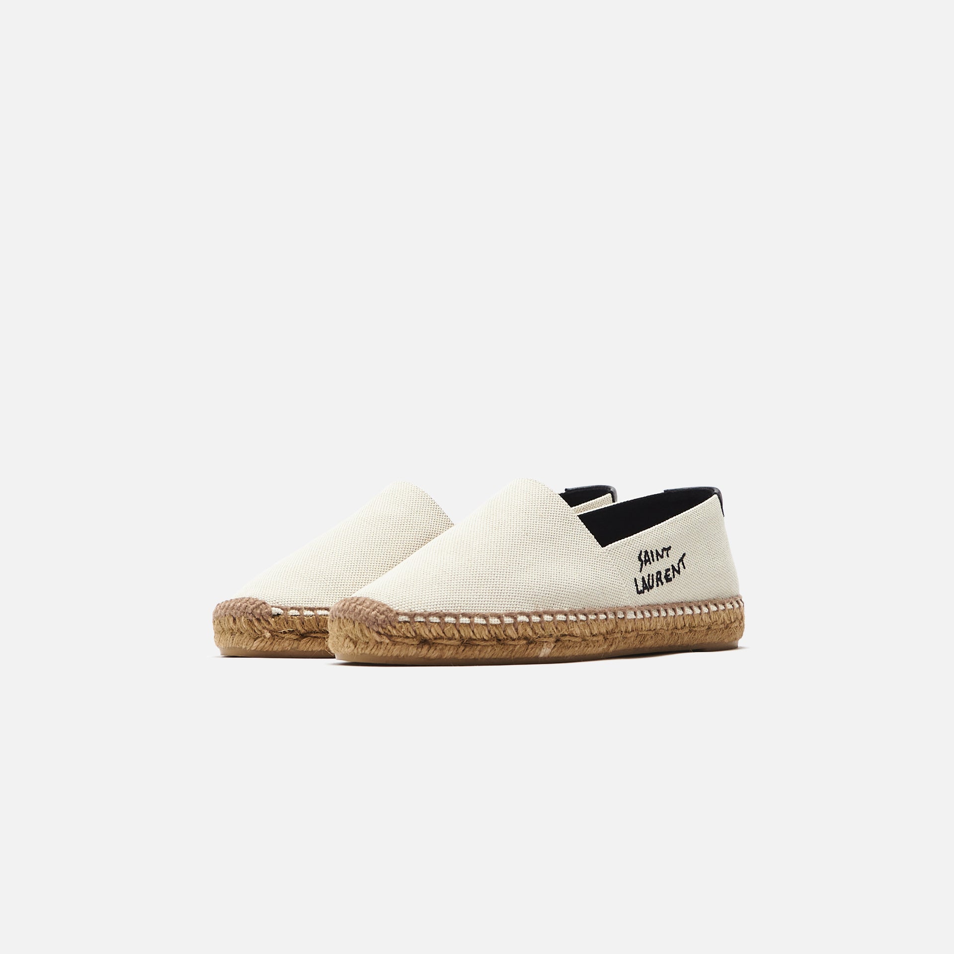 Saint Laurent WMNS Espadrille Embroidery - Ecru / Noir