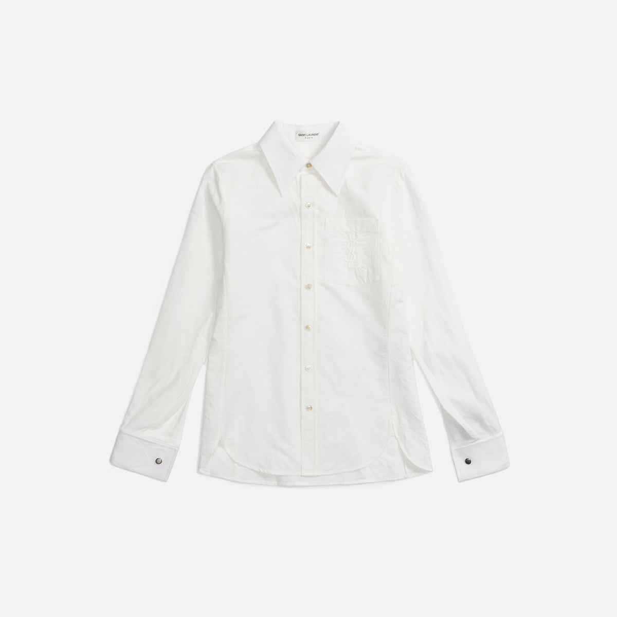 Saint Laurent Chemise Poche Brodee Cassandre - Craie