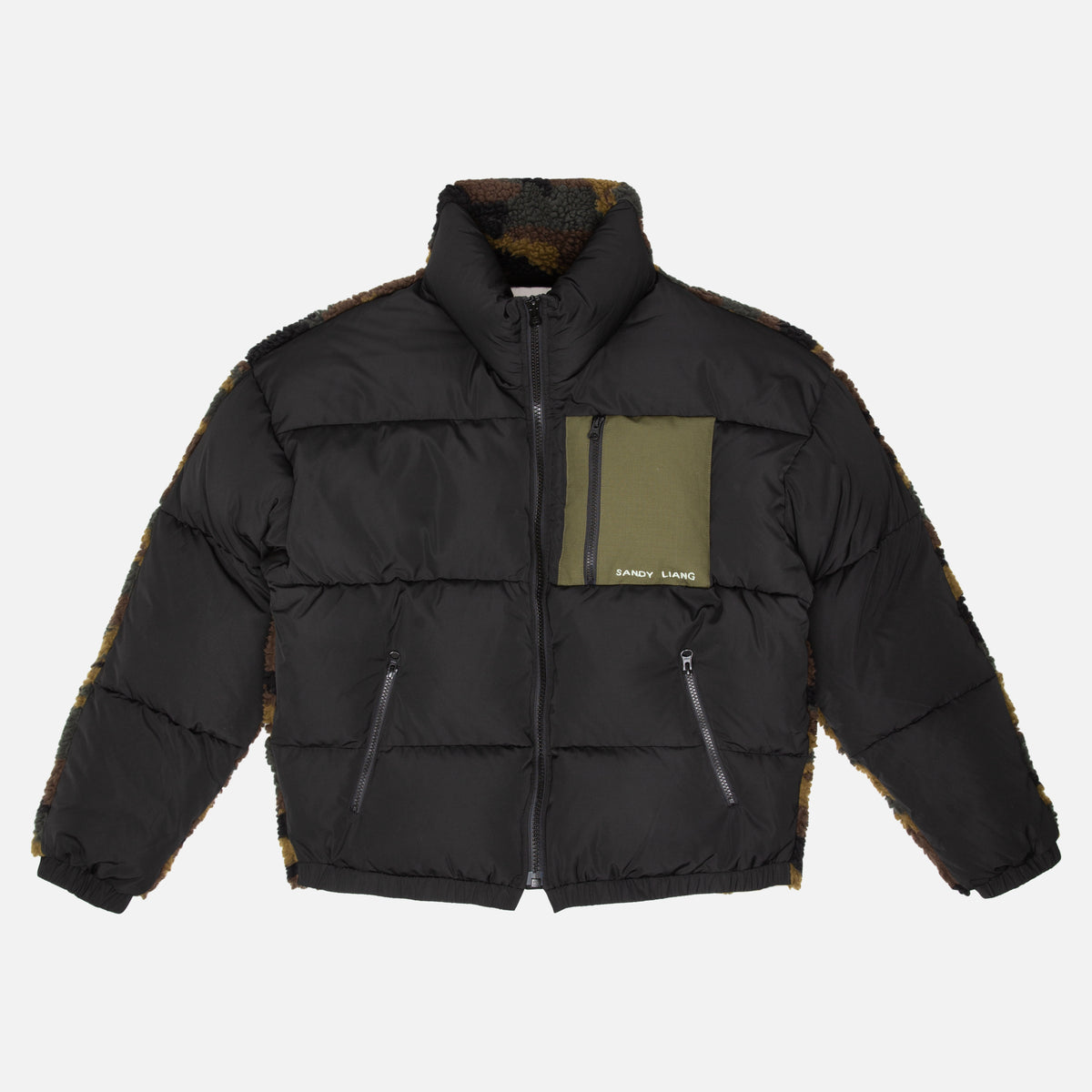 Sandy Liang Catan Puffer - Camo / Black