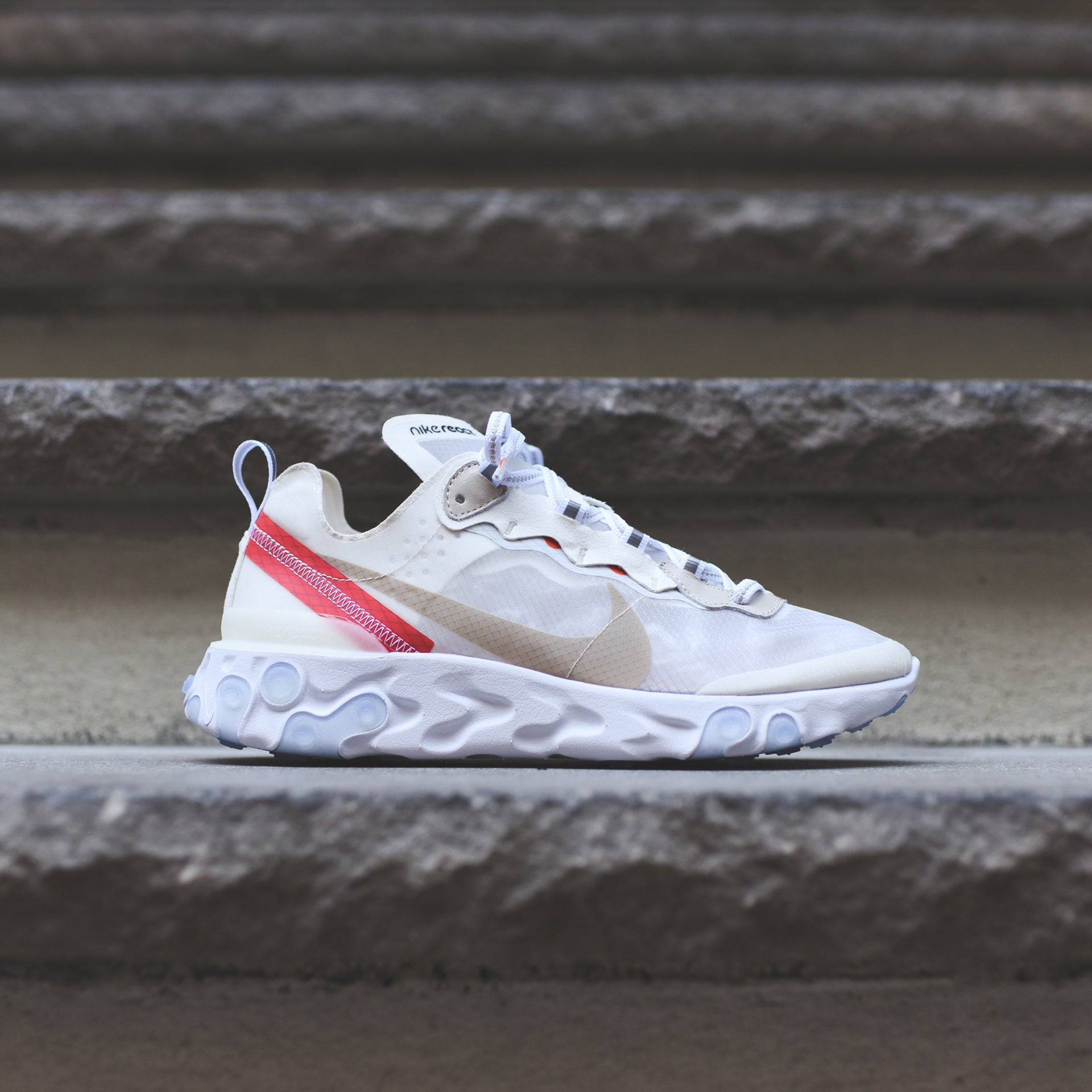 Nike React Element 87 - Sail / Light Bone / White / Barely Volt