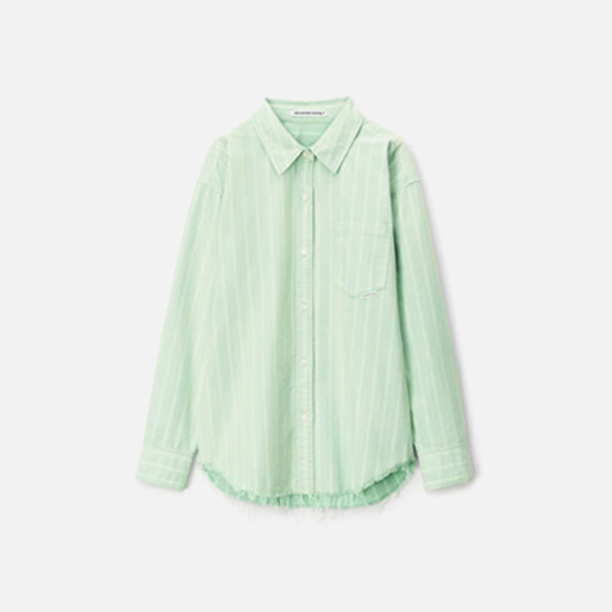 Alexander Wang Boyfriend Shirt with Raw Hem - Spring Bud