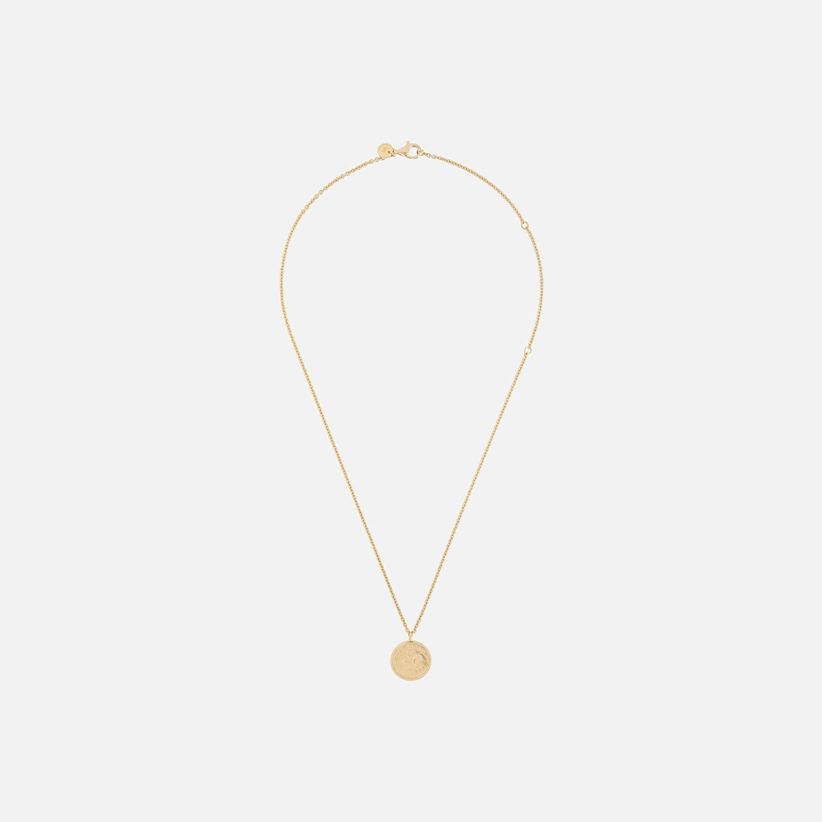 Tom Wood Coin Pendant Gold Short 18in