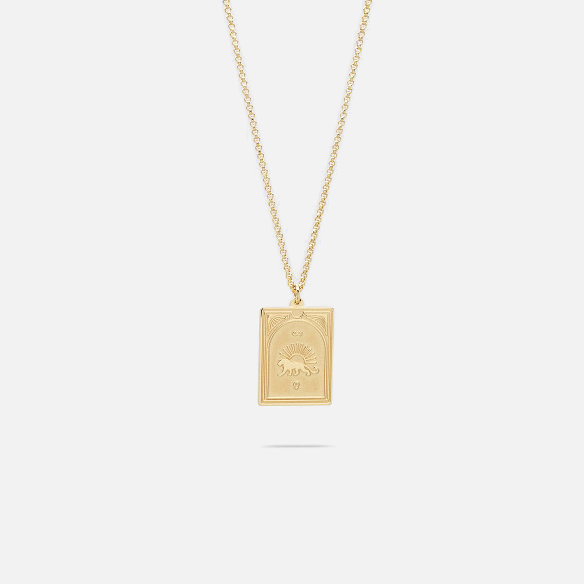 Tom Wood Tarot Strength Pendant - Gold