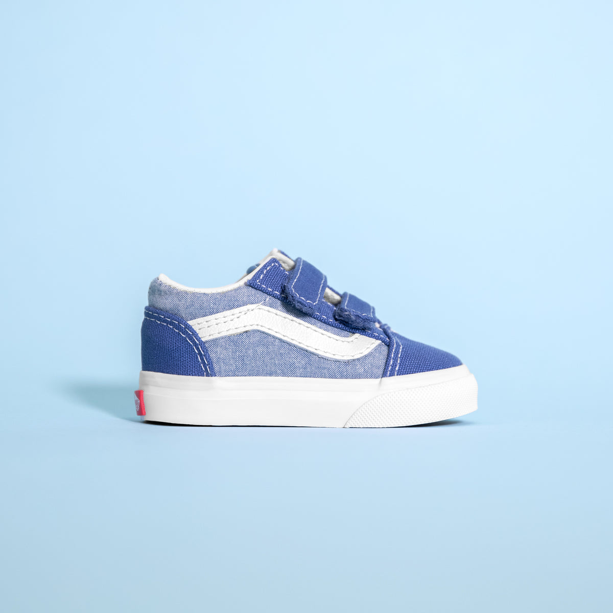 Vans Toddler Old Skool V Chambray Canvas - True Navy / True White