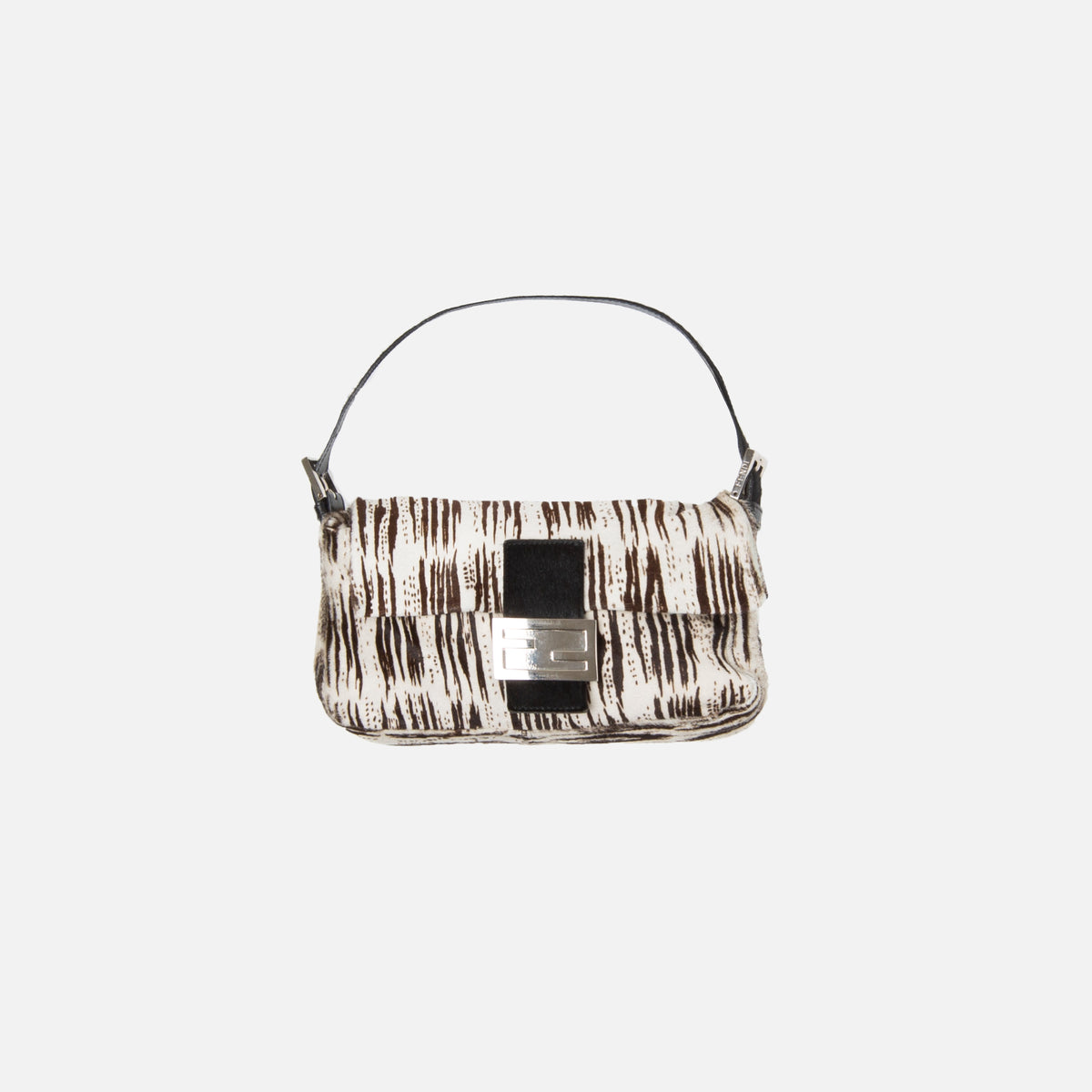 Fendi Pony Hair Baguette - White