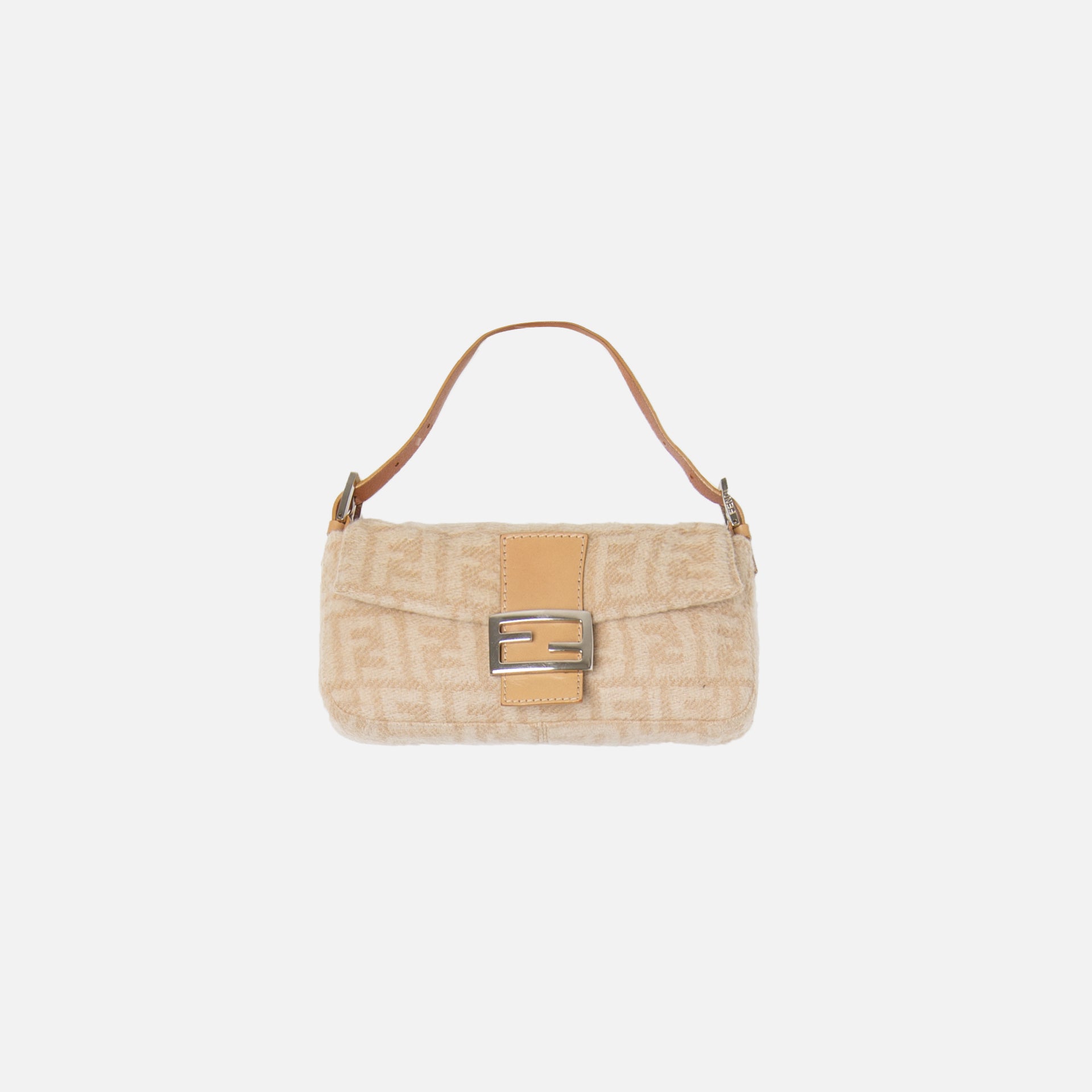 Fendi Wool Baguette - Beige