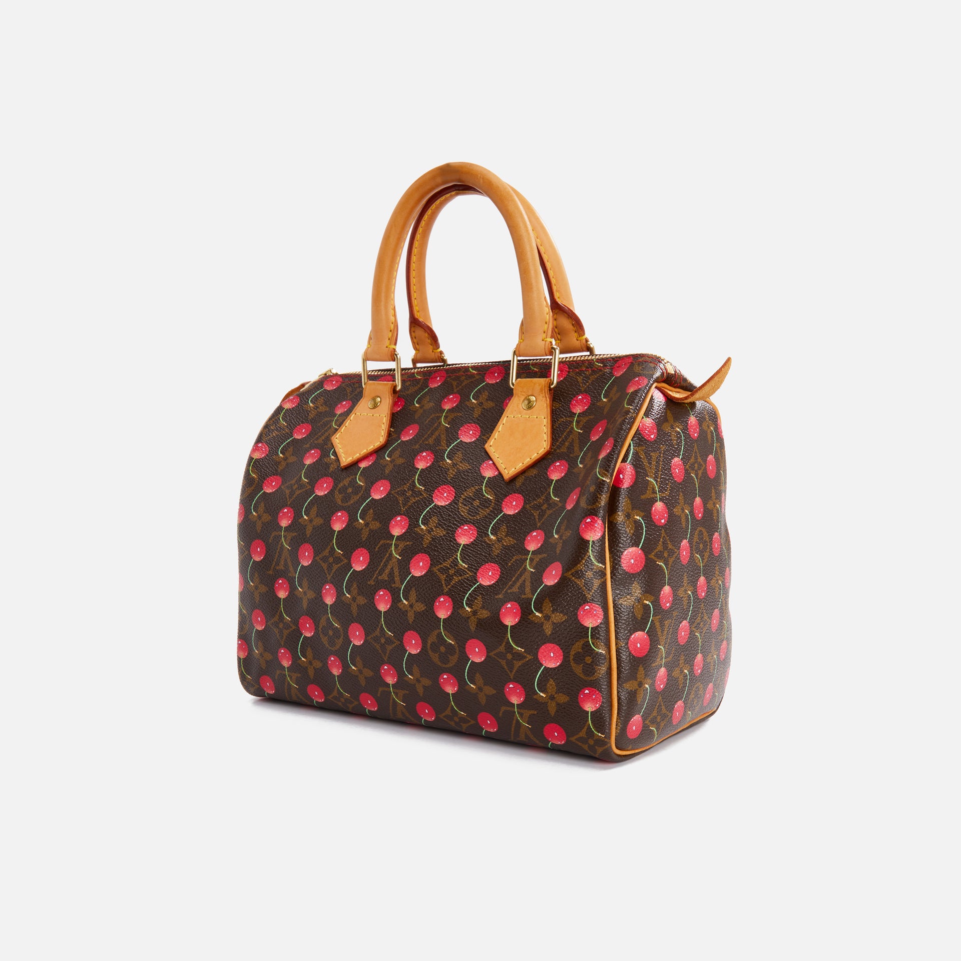 WGACA LV Murakami Cherry Speedy 25 - Brown