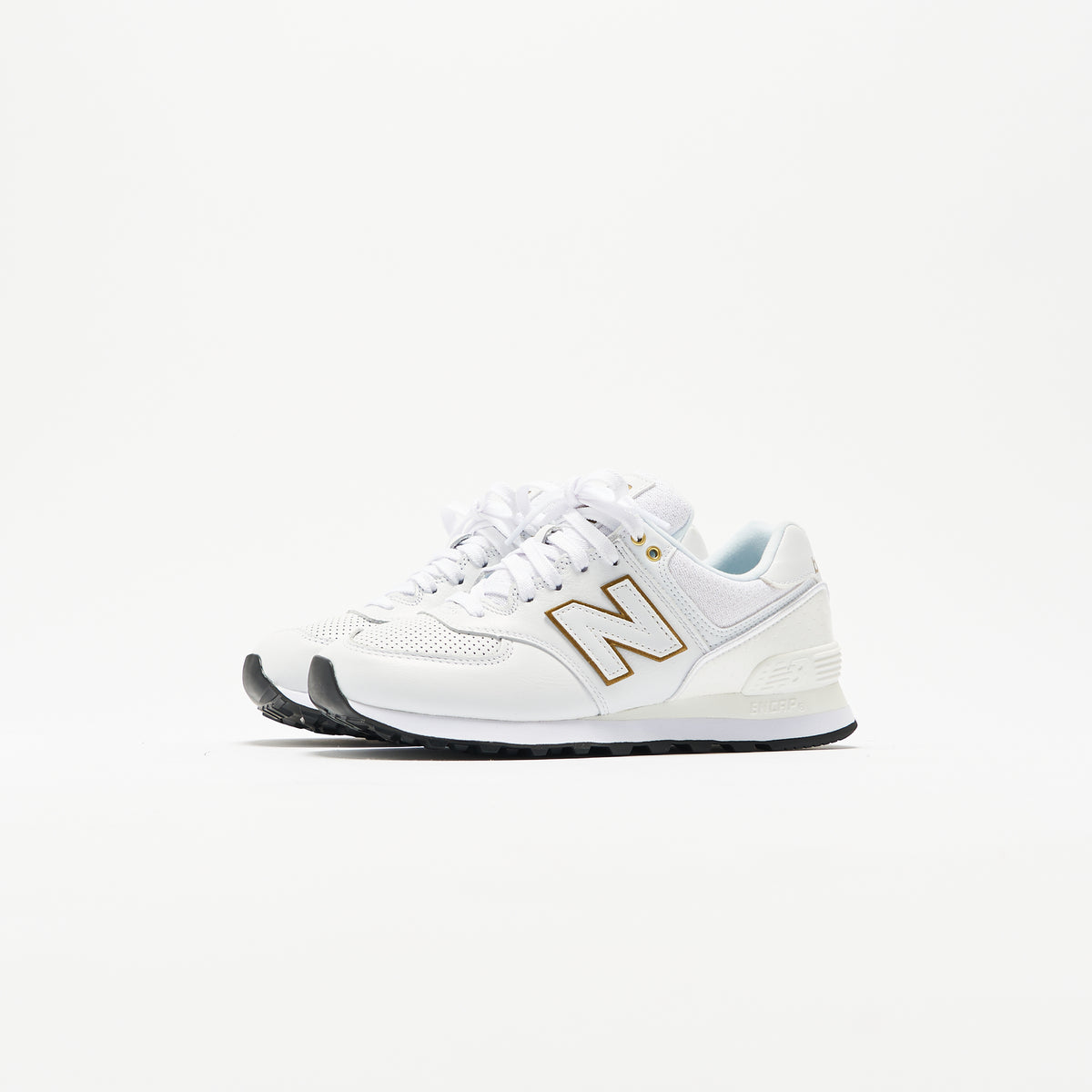 New Balance WMNS 574 - White / Metallic Gold