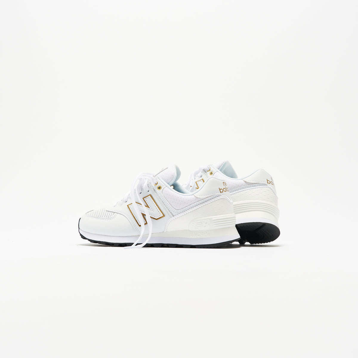 New Balance WMNS 574 - White / Metallic Gold