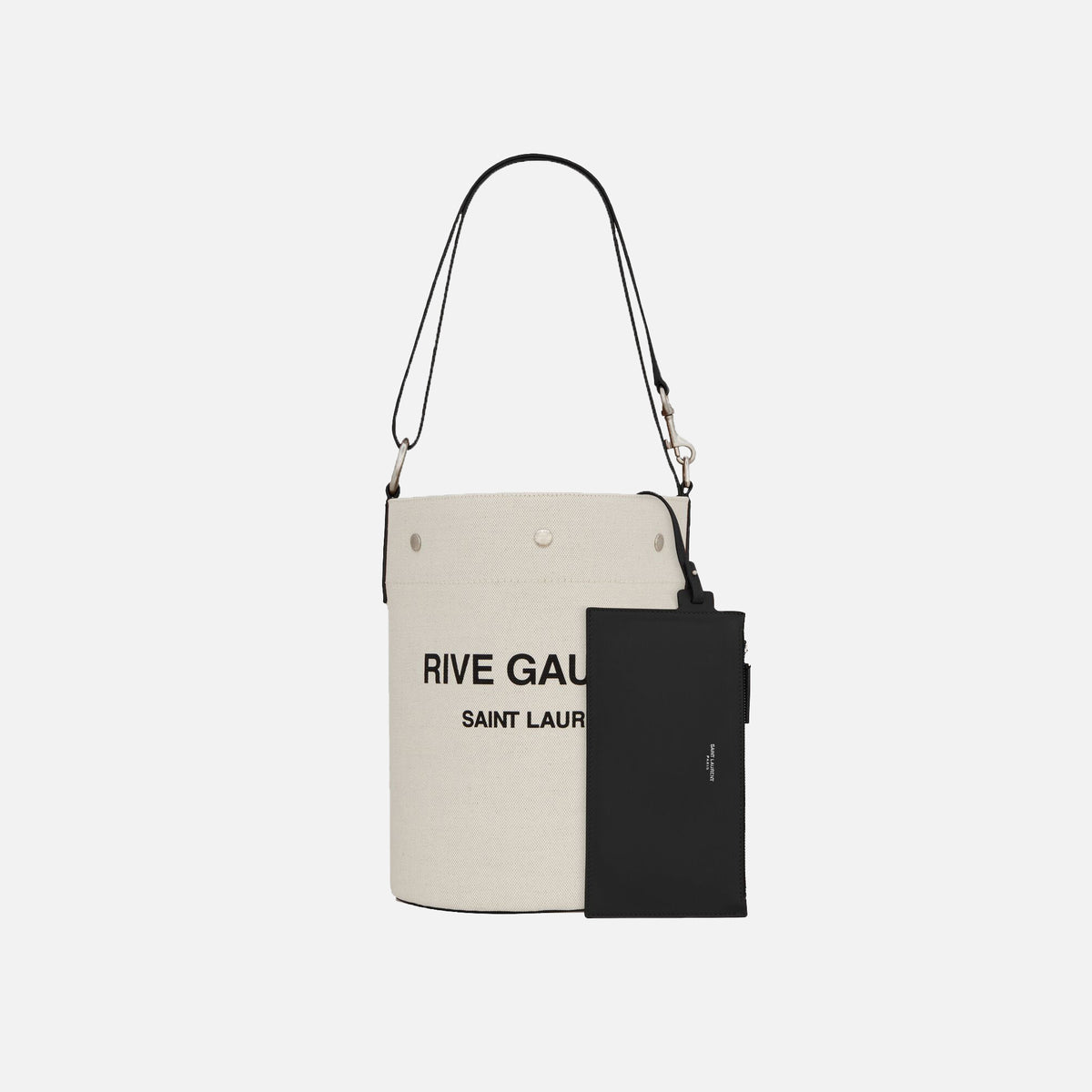 Saint Laurent YSL Rive Gauche Bucket Bag - White