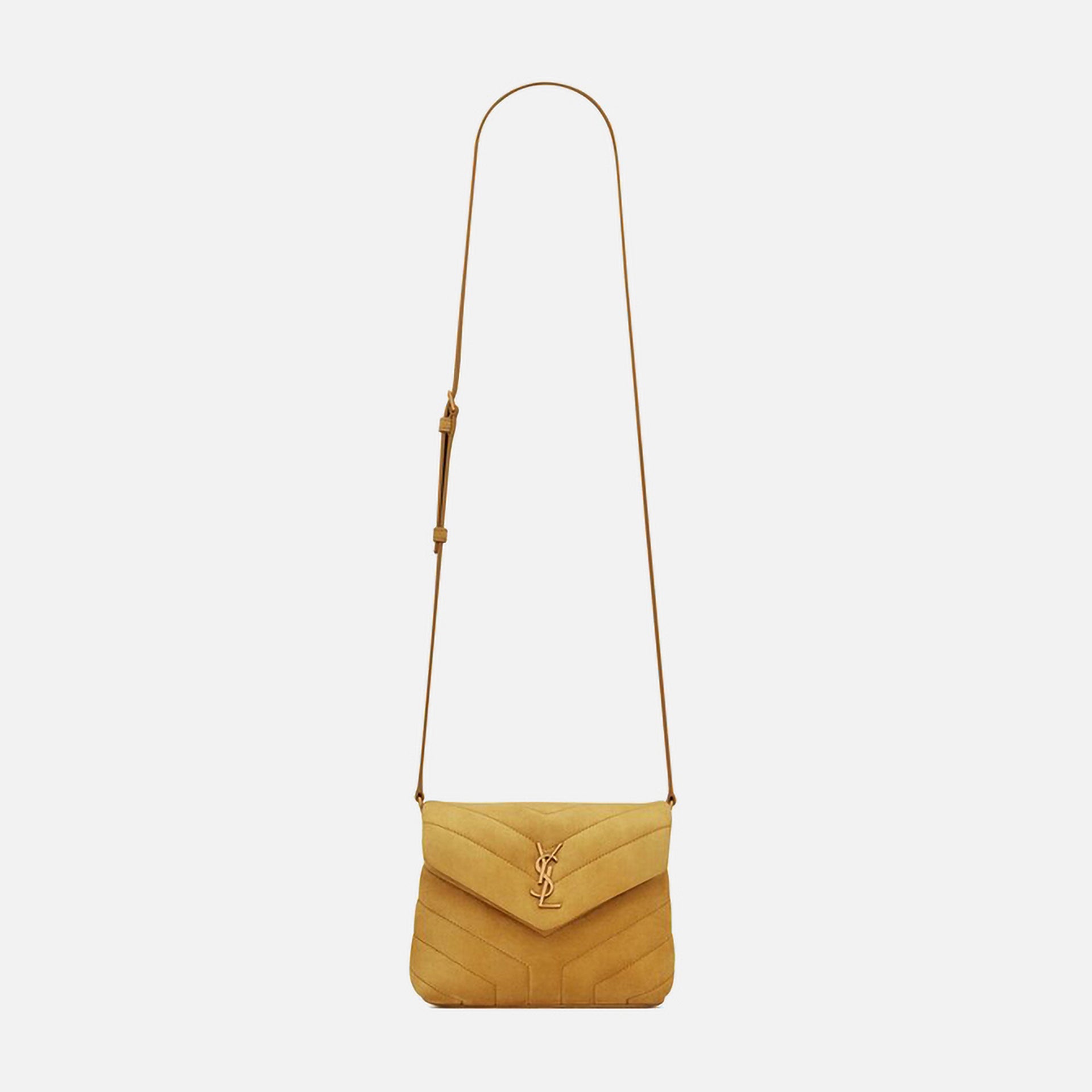 Saint Laurent YSL Loulou Toy Strap Mini Bag - Chartreuse Yellow