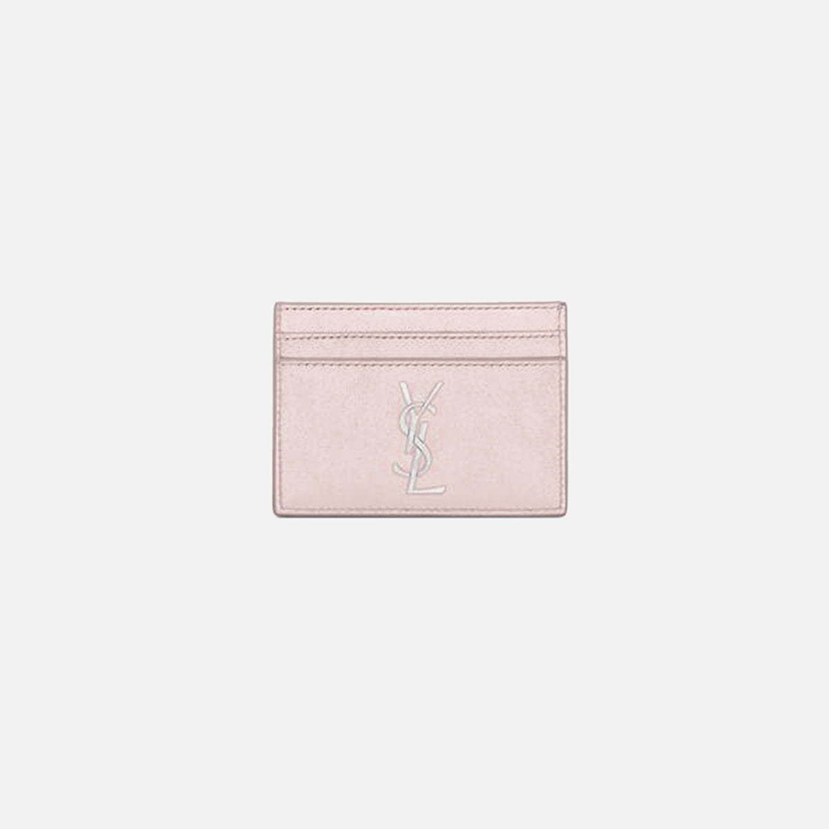 Saint Laurent Credit Card Case Metallic - Pink