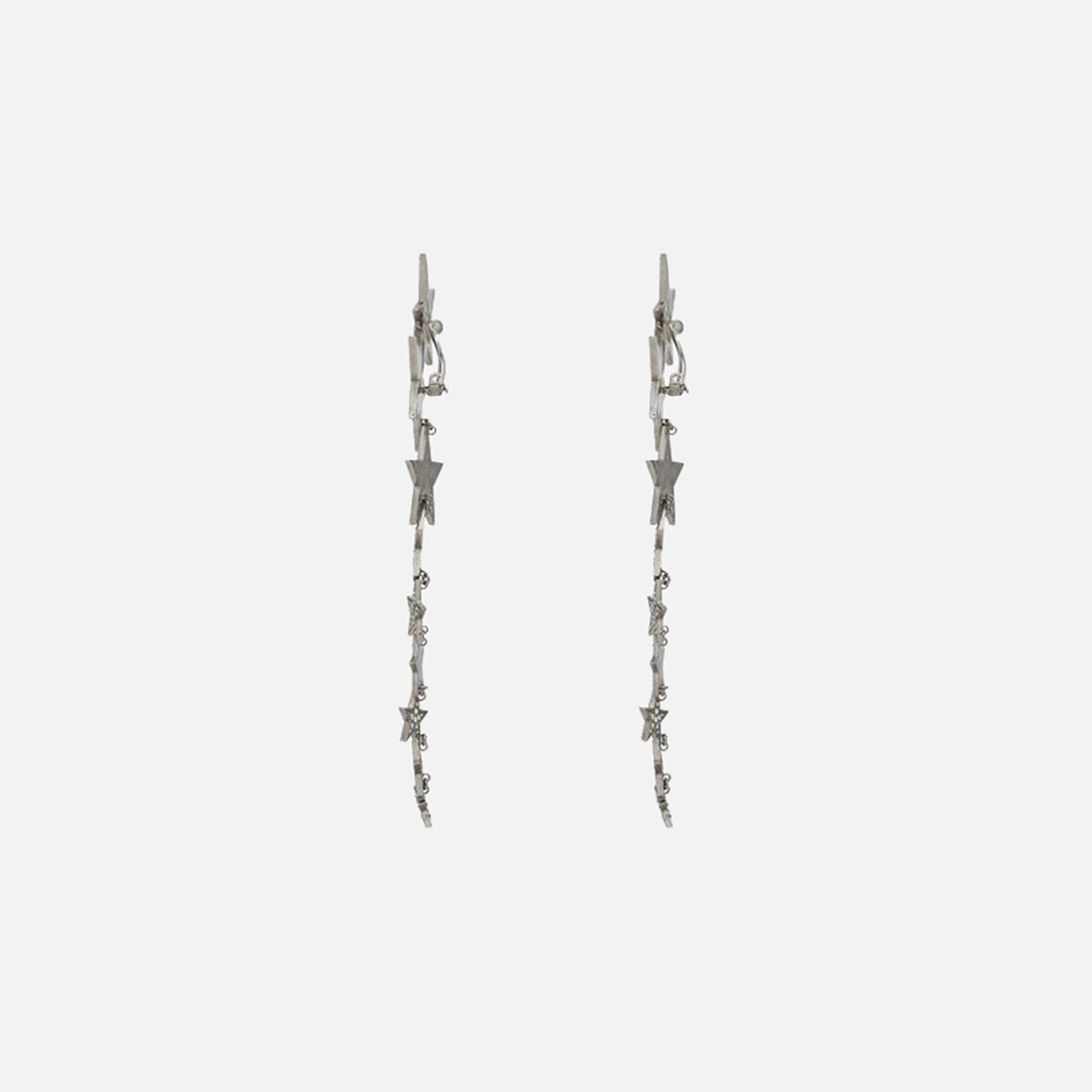 Saint Laurent Falling Star Long Earrings - Silver