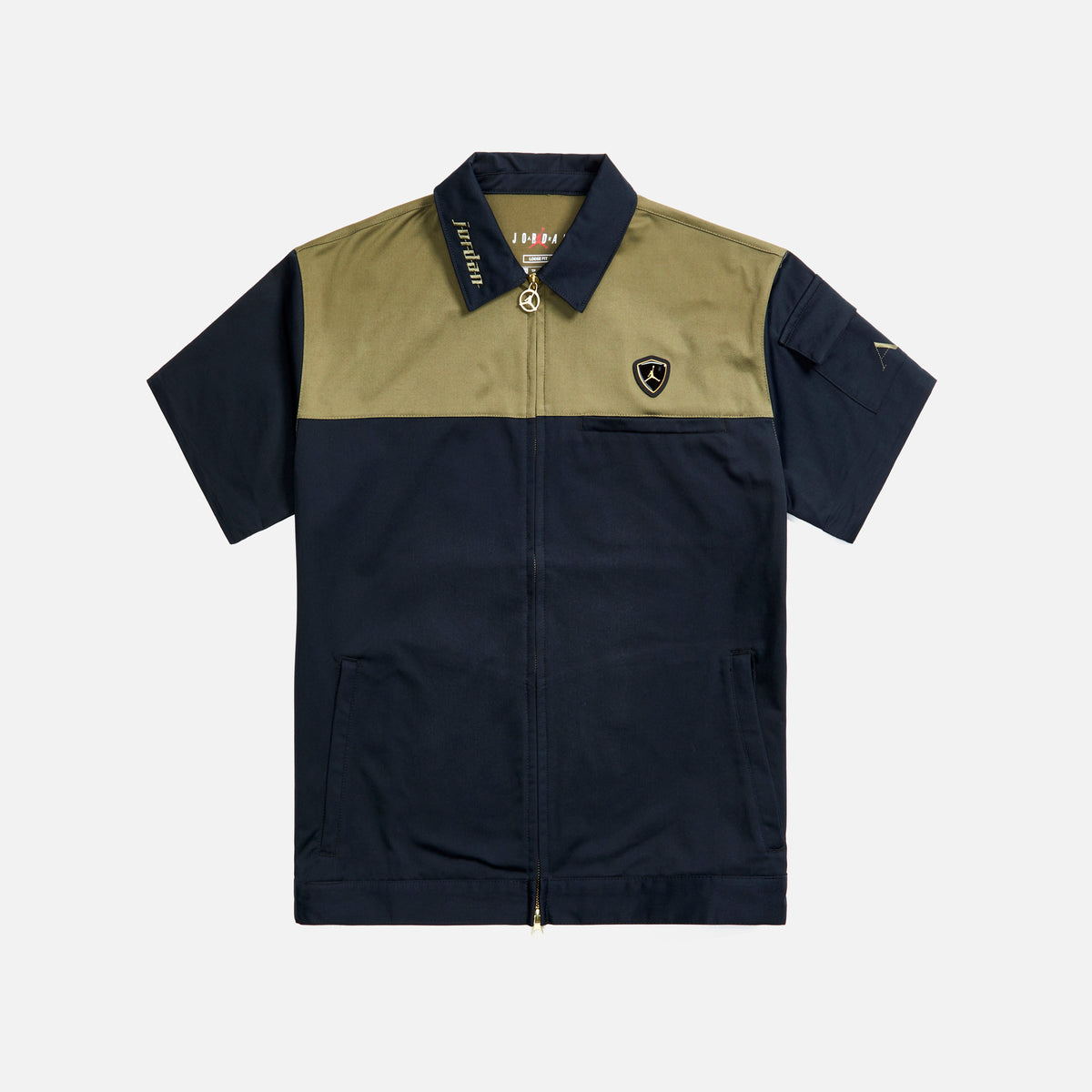 Nike Air Jordan x Aleali May WMNS SRT Crew Shirt - Medium Olive / Sail / Black