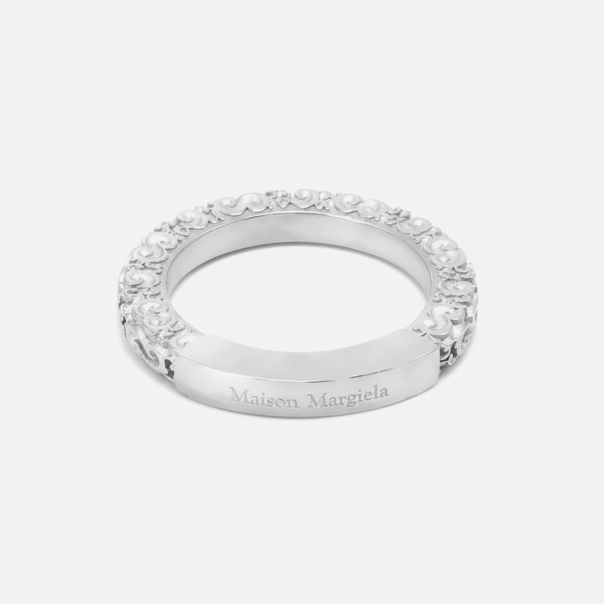 Maison Margiela Intricate Carvedl Ring - Silver